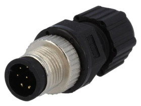 Złącze M12, męskie, PIN:8, wtyk, proste, 30V M12A-08BMMA-SL8001