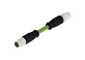 Złącze wielostykowe przemysłowe 4-pinowe M12, panelowe Wtyczka CONEC