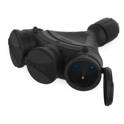 EXTREM Potrójne gniazdo przenośne z klapkami hermetycznymi i uziemieniem (bryzgoszczelne) W-01158 GN-X3/54