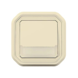 NOWE PLEXO 55 Przycisk 1Z+1R podświetlany z uchwytem podtynkowy 10A - 250V AC piaskowy 069829L