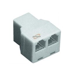 TELEFONICZNY ROZGAŁĘŹNIK GNIAZDO/2xGNIAZDO 6P8C RJ45