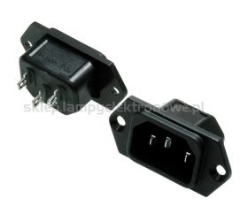 Gniazdo zasilające C14 do chassis Schurter