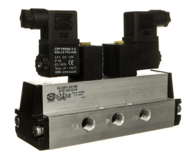 Zawór rozdzielający 24V DC 1MPa DTE 5/2 G1/4 22.0201.5214B