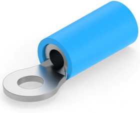 Insulated ring cable lug, 1.04-2.62 mm², AWG 16 to 14, 3.02 mm, M2.5, blue, 8-34157-1