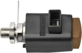 Quick pressure clamp, brown, 300 V, 16 A, solder connection/cable lug, nickel-plated, SDK 801 / BR