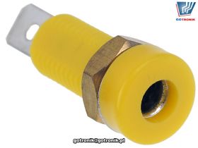 Gniazdo banan 4mm 24.244.3 Amass żółte