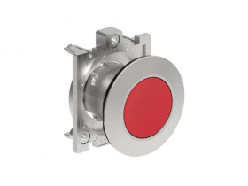 Metalowy przycisk płaski fi30mm kryty samoczynny powrót Czerwony LPFB104