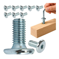Śruba imbusowa płaska M3x10mm - 10 szt - śruba płaska z łbem na imbus