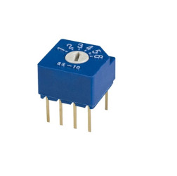 Obrotowy przełącznik wyboru, 100 mA, 5V dc, 6-położeniowy, Nidec Components SS-10