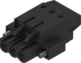 Socket header, 3 pole, pitch 5.08 mm, straight, black, 1844230000