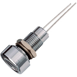 Signal Construct SDML080 8.2mm 2V Super Bright Red LED Chrome Indicator