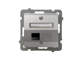 AS Obudowa gniazda komputerowego pojedyncze typu KEYSTONE skośna srebrna GPK-1GS/p/18 OSPEL