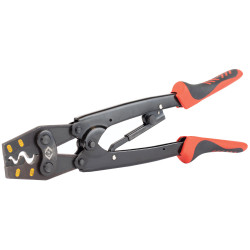 CK Tools T3676A Ratchet Crimping Pliers for Bell Mouth Ferrules 6 - 25mm&#xB2;
