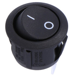 Przełącznik R13-112F02BB2 2poz. czarny OFF-(ON) okrągły opis 1-0 niestab