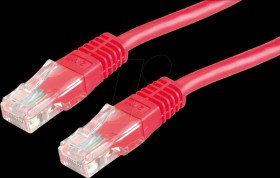 21991541 Patch cable Cat. 6, UTP, red, 2 m