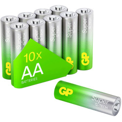 GP SUP15A980C10 Super AA Batteries Alkali-manganese 1.5V 10pieces 6&#x2B;4 free