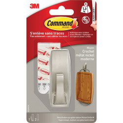 3M MR02-BNFGN Command&#x2122; Medium Metal Hook &quot;Modern Reflect&quot; 79x29x29mm Nickel 1 pc