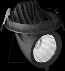 LL-510038 LED recessed downlight, black, 25 W, 3125 lm, 3000 K, 40°