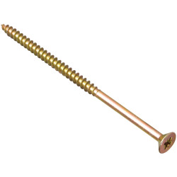 ForgeFix MPS6100Y Multi-Purpose Pozi Screw CSK ST ZYP 6.0 x 100mm Box 100