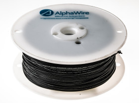 Drut do stosowania w trudnych warunkach otoczenia 0.23 mm² Czarny Alpha Wire PVC 24 AWG 300 V dł. 305m 7/0,20 mm +105°C