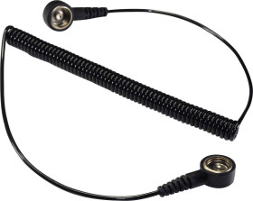 TRU COMPONENTS SpKL-4-183-KK Przewód uziemiający ESD 1.83 m przycisk 4 mm