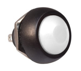 Przełącznik okrągły 12mm PBP12 1A plastik biały
