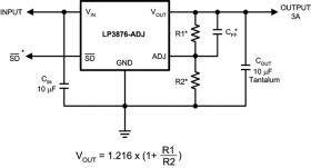 3-A, adjustable low-dropout voltage regulator with enable