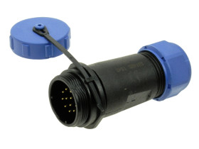 Wtyk; SP2111C/P12II-1C; 12 torów; lutowany; 0,75mm2; 7-12mm; SP21; na przewód; IP68; 5A; 400V; Weipu; RoHS; SP2111/P12II-1C