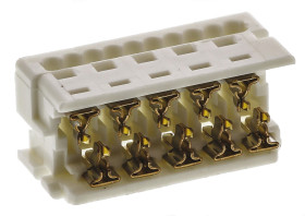 Złącze IDC 10-pinowe 2-rzędowe raster: 1.27mm Żeński Montaż na kablu Molex