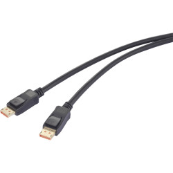 Renkforce RF-6562820 DisplayPort Cable Black 2m 8K UHD