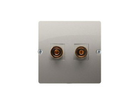 SIMON BASIC Gniazdo głośnikowe pojedyncze -1 kolumna głośnikowa (moduł) satynowy BMGL2.02/29 KONTAKT SIMON