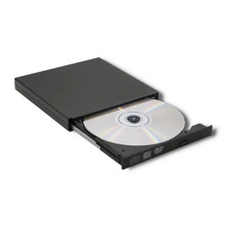 Qoltec Zewnętrzny Napęd Nagrywarka Odtwarzacz płyt CD DVD USB 2.0 Czarny