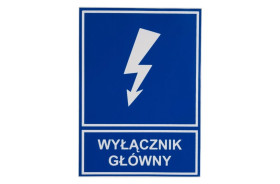 Tabliczka /znak informacyjny/ TZI 105X148S /WYŁĄCZNIK GŁÓWNY/ E04TZ-01041130200 /10szt./