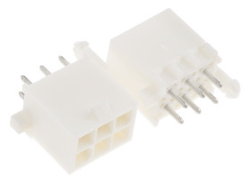 Listwa stykowa PCB 6-pinowe Mini-Universal MATE-N-LOK raster: 4.14 mm Prosty 2-rzędowe TE Connectivity Otwór