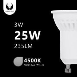 Żarówka LED GU10 MR11 3W 230V 4500K 230lm ceramiczna Forever Light