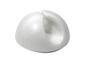 Uchwyt kablowy 5mm Samoprzylepny 30 x 30 x 15mm materiał: PVC Biały rozdzielacze
