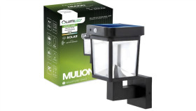 Kinkiet Solarny Elewacyjny Led 4000K Ip44 Czujnik Ruchu I Zmierzchu Mulion...