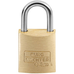 Burg W&#xE4;chter 2951 Padlock Solid Brass Body 15mm Keyed-Different