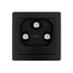 DECO Gniazdo multimedialne 3F DATA (Vectra) czarny mat 12DGMV