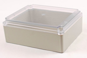 ABS enclosure, (L x W x H) 250 x 200 x 95 mm, light gray (RAL 7035), IP65, RP1615C