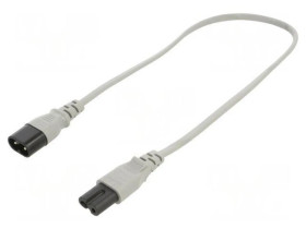 SN46-2/07/0.5GY Kabel: 2x0,75mm2, IEC C7 żeński,IEC C8 męski, 0,5m