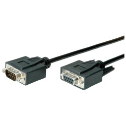 Value 11.99.6210 Value Series Cable D-SUB 9-pin plug to socket Black 1.00 m
