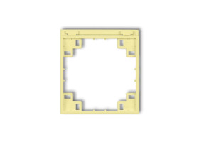 MINI Ramka pośrednia do gniazd bryzgoszczelnych z uziemieniem schuko kanarkowy 43MRPB-1s KARLIK