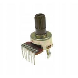 Potencjometr 2x10k/B (A10K) logarytmiczny 6pin L-10mm