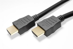 Kabel HDMI™ o bardzo dużej szybkości transmisji z Ethernetem, 0.5m, czarny, 61637