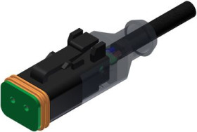 Connection cable, socket, 2 pole, straight to openend, 10m