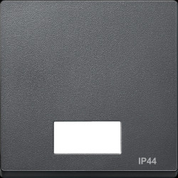 433714 System M, rocker for switch, IP44, symbol window, anthracite