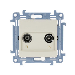 Gniazdo antenowe RTV końcowe kremowe CAK.01/41 Kontakt Simon10