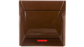 Akcent Łącznik Pojedynczy Z Podświetleniem Brązowy Łp-1As/24