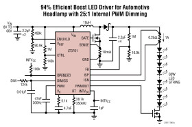 60V LED Controller with Internal PWM Generator